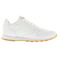 thumbnail image 3 of Boys Reebok CLASSIC LEATHER Shoe Size: 4 White - Gum Fashion Sneakers, 3 of 4