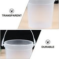 thumbnail image 3 of Myenne 5PCS Treat Bucket Transparent Round Sand Water Cube Bucket with Handle Painting Brush Washer for Home Outdoor School, 3 of 10