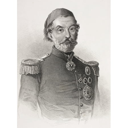 Omar Pasha Latas 1806-1871 Ottoman General From The Book Gallery Of Historical Portraits Published C1880 Stretched Canvas - Ken Welsh  Design Pics (12 x