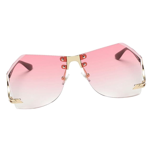 TISHITA Metal Mens Womens Gradient Sunglasses UV400 Large - Pink