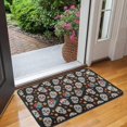 thumbnail image 2 of Black Colorful Skull Flower Pattern Door Rugs,Washable Non Slip Door Mats Indoor,Decorative Door Mats,Entry Mat Indoor for Entrance,Bedroom,Kitchen,Bathroom,30"x17", 2 of 6
