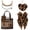 Leopard Print, variant on Bag Charms for Tote Bags, Satin Bow Keychain Kit Accessories for Yeti Camino, Fluffy Ball Gold Chains Charms for Women Purse Beach Handbag