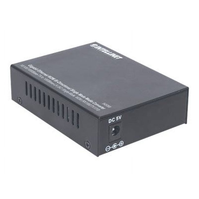 Intellinet Gigabit Ethernet WDM Bi-Directional Single Mode Media Converter, 10/100/1000Base-Tx to 1000Base-Lx (SC) Single-Mode, 20km, WDM (Rx1550/Tx1310) - Fiber media converter - 1GbE - 10Base-T, 1000Base-LX, 100Base-TX, 1000Base-T - RJ-45 / SC single-mode - up to 12.4 miles - 1550 (RX) / 1310 (TX) nm