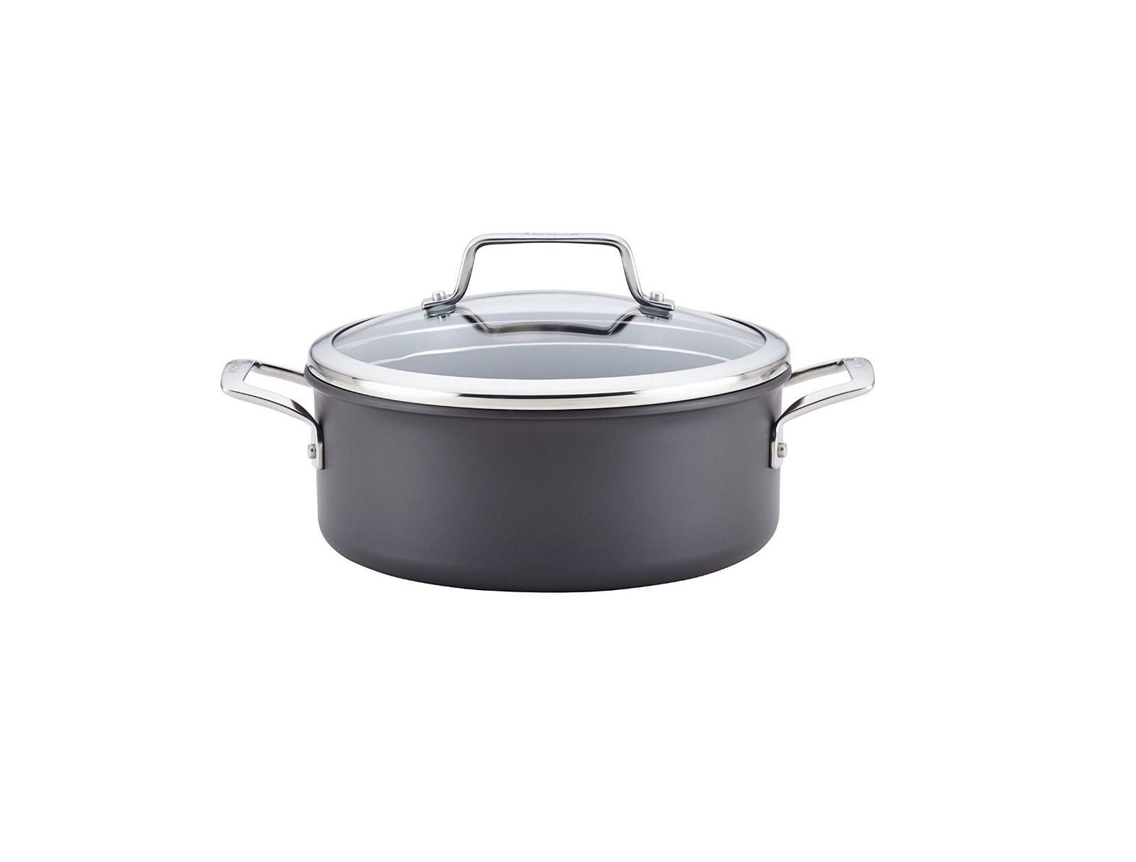 5 QUART GRAY NEW ANOLON AUTHORITY HARD-ANODIZED NONSTICK COVERED DUTCH OVEN 
