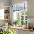 thumbnail image 5 of Summer Ocean Kitchen Curtains Valances for Windows,Beach Coastal Rod Pocket Valance Short Curtain,Blue Gradient Window Treatments for Living Room Bedroom Decor 54x18in, 5 of 6