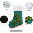 thumbnail image 3 of Coolnut Dinosaur Sunglasses Christmas Stockings Cartoon Christmas Presonalized Large Stocking Sock, Set of 1 Xmas Party Winter Decor Candy Bag Family Holiday Gift, 17.7 Inch, 3 of 7