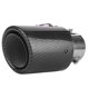 thumbnail image 1 of Tubo trasero del silenciador de escape de fibra de carbono con luz LED luminosa, luz roja universal de 1,4-2,5 pulgadas Fyydes Descripción de la referencia, 1 of 6