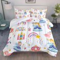 thumbnail image 4 of Datura home Girls Bedding Comforter Set Little Princess and Rainbow Castle, 4 of 7