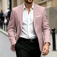 thumbnail image 4 of Tqyyweavej Men's Blazers Slim Fit Two Button Business Casual Suit Jacket Long Sleeve Notch Lapel Suit Sports Coat with Faux Flap Pockets, 4 of 10