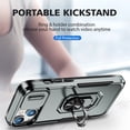 thumbnail image 3 of for iPhone 14 Plus Hard Case, with Camera Cover & Kickstand Holder, Built-in 360°Rotate Ring Stand Anti-scratch Drop Protection Magnetic Phone Case for Apple iPhone 14 Plus - Gray, 3 of 8