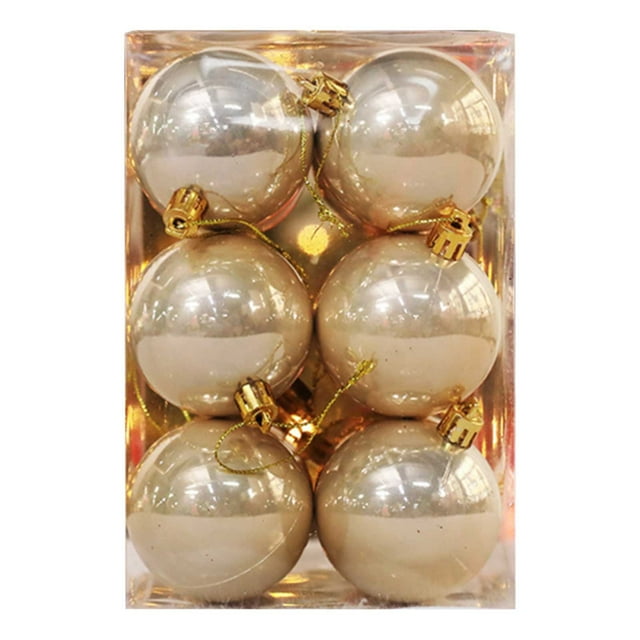 Kyusrd Christmas Tree Decor for Xmas Christmas Tree Ornament Shatterproof Hanging Balls Sets for Holiday Wedding Party Christmas Decorations(8Cmx12Pcs)