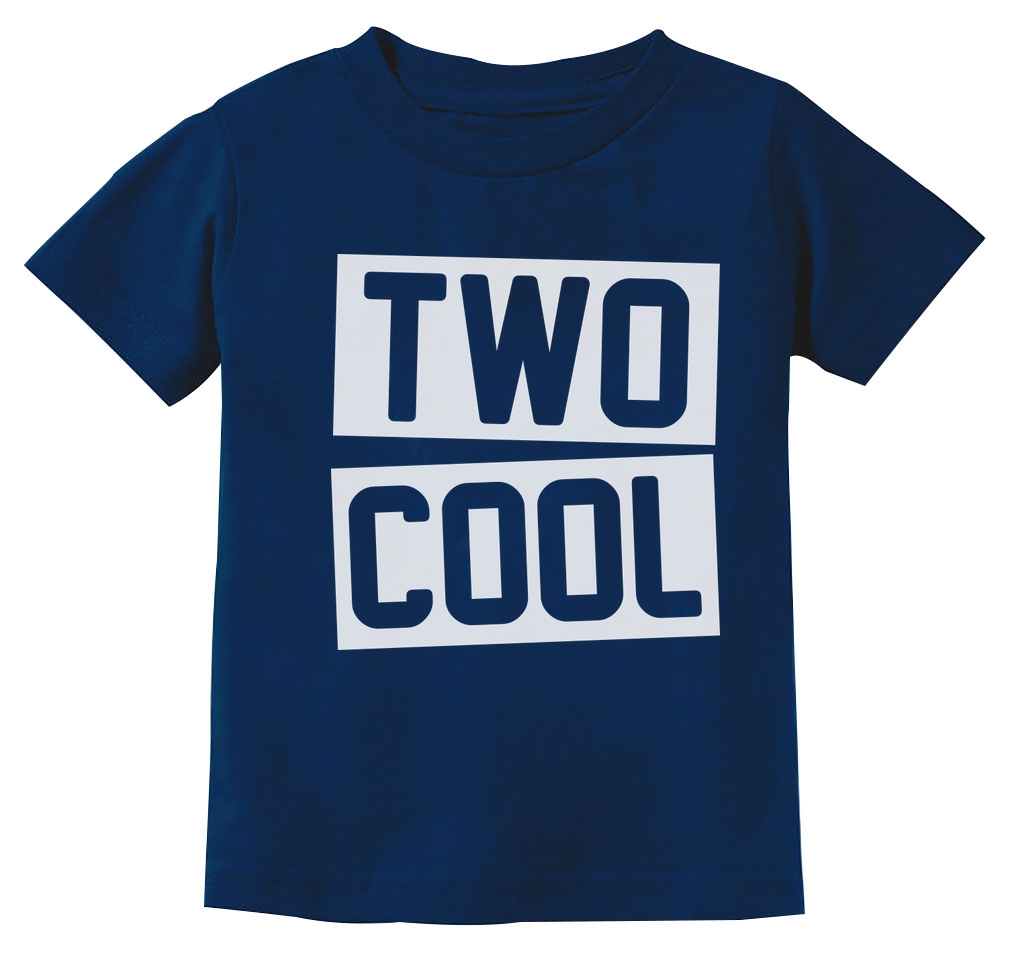 2 Year Old Birthday Shirt Boy 2nd Birthday Two Cool TWO cool Navy 2T