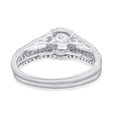 thumbnail image 3 of 3 CT Round Cut White Cubic Zirconia Bridal Ring Set In 14K White Gold Plated 925 Sterling Silver (Color: White, Clarity: VVS1-VVS2, 3.00 Cttw) -9.5, 3 of 6