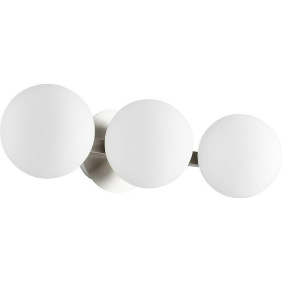 3 Light Globe Bathroom Light in Transitional Style 21.75 inches Wide By 6 inches High-Satin Nickel Finish Bailey Street Home 183-Bel-3399936