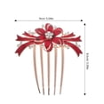 thumbnail image 2 of OUNONA Accesorio Para Peinar De Aleación Rojo Oscuro Con De Para Bodas Y Fiestas, 2 of 6