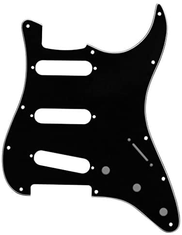 Musiclily 1Ply Strat Tremolo Cavity Cover Backplate for Fender Stratocaster Modern Style Electric Guitar,Black 