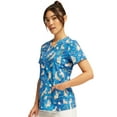 thumbnail image 4 of Cherokee Prints Women Scrubs Top V-Neck Print CK651, 4 of 5