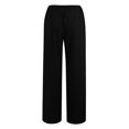 thumbnail image 4 of Flowy Pants for Women,  Women Summer Wide Leg Pants Drawstring Elastic High Waisted Lounge Pants Beach Casual Trousers with Pockets, 4 of 8