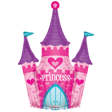 36" PRINCESS CASTLE Balloon • Large Foil Mylar Balloon • Party Supplies Decorations Foil Mylar Balloon