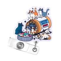 Funny And Cute Badge Reel With Clip Closure For Doctors Teachers Students Workers Etc Cartoon Pattern Badge Workplace Induction Graduation