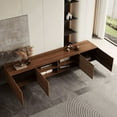thumbnail image 6 of NessCarsti Mid-Century Modern TV Stand for 100" TVs, 94.48" Walnut Console with Storage, 6 of 11