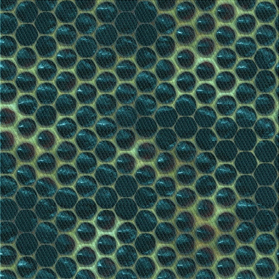 Ahgly Company Machine Washable Indoor Square Transitional Deep Teal Green Area Rugs, 6' Square