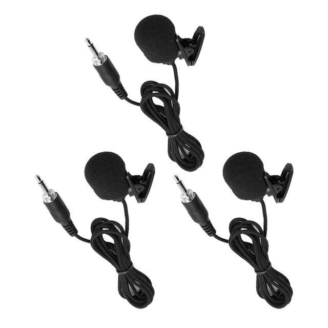 3 piezas 04A, micrófono profesional compacto mini de 3,5 mm con conector de rosca y clip para solapa con cable, micrófono amplificador
