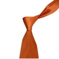 thumbnail image 2 of LYEAA Necktie Mens Satin Solid Self Tie Neckties Business Formal Men Neck Tie Party Wedding Prom Club Suit Neckwear Orange, 2 of 3