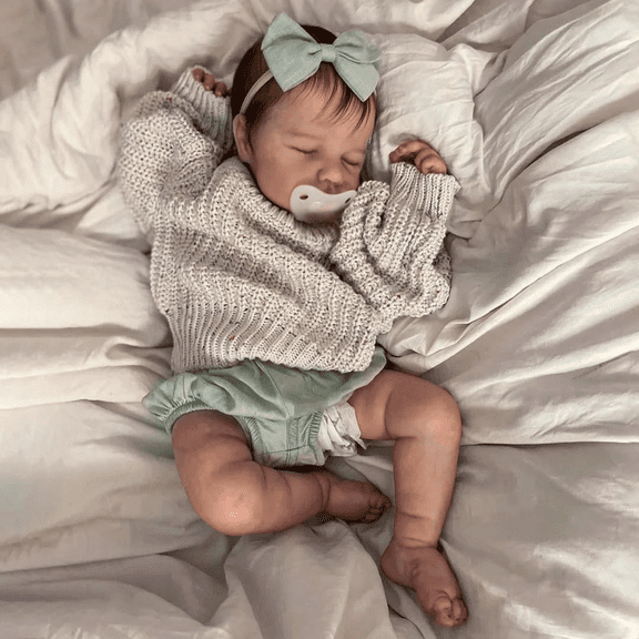 Lifelike Reborn Baby Dolls Silicone Full Body 20 Inch Sleeping Vinyl Realistic Baby Dolls Girl, Real Looking Newborn Babies Doll That Look Real Babys Doll for Girls Toys