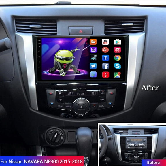 LICHENGTAI Car Stereo Radio Fit For Nissan NAVARA NP300 2016-2019 with Wireless CarPlay Android Auto, Android 13 Car Player Radio with Bluetooth, WiFi, GPS, 2 32G 9-Inch