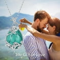 thumbnail image 6 of MYSTICPOEM 925 Sterling Silver Moonstone Necklace Filigree Teardrop Pendant Necklace Jewelry for Women, 6 of 6