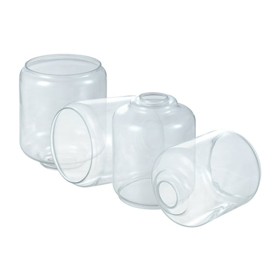 Aspen Creative 23656-60-4,Clear Glass Shade For Lighting Fixture.Size:5-1/2"D x 6-3/4"H,Center Hole:42mm.Set of 4.