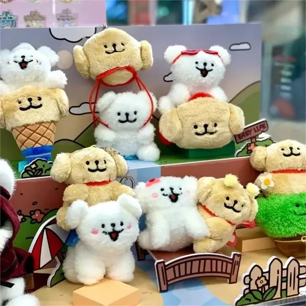 Caja ciega maltesa Happy Puppy 200%, lindas muñecas de peluche, figura de acción mullida curativa, bolsa sorpresa misteriosa, juguete artístico colgante, regalo de muñeca1567