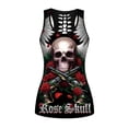 thumbnail image 4 of Womens Oversized Tshirts Plus Size Skull Print Sleeveless Casual U Neck Floral Tee Summer Tops 2026 Fashion, 4 of 4