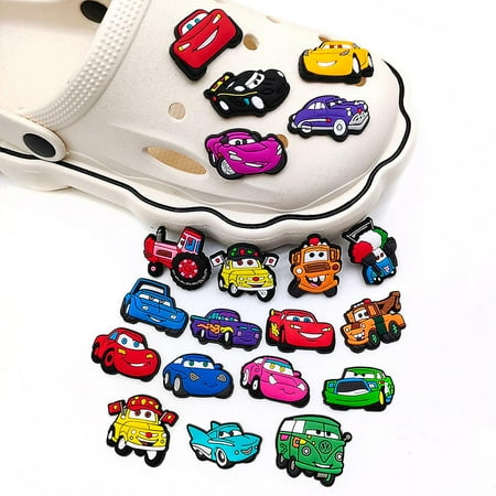 200 Pcs Cartoon Cars Theme Crocs Shoes Charms Shoes Decoration Charms For Clog Sandals Shoes Accessories Gifts Walmart