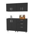 thumbnail image 1 of FM FURNITURE Conway 4 Piece Garage Set Black Engineered Wood, 1 of 8