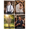 thumbnail image 4 of MOJOGO Vintage Suspenders for Men 1.5 In Y-Back Suspenders for Belt with 3 Supportive Snap Loop Dark Gray Free Size, 4 of 9