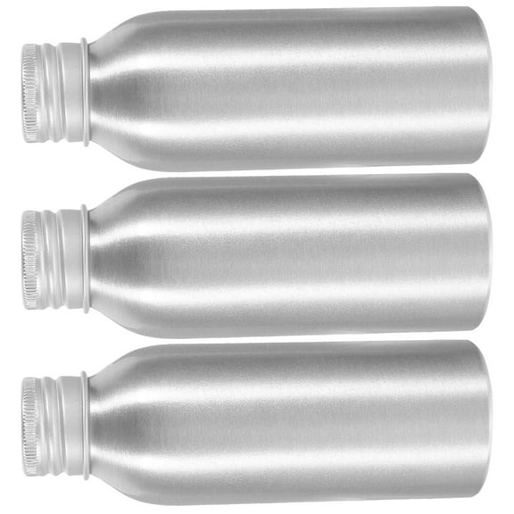 3 Sets Travel Shampoo Bottles Screw Lids Leak Aluminum Toiletry