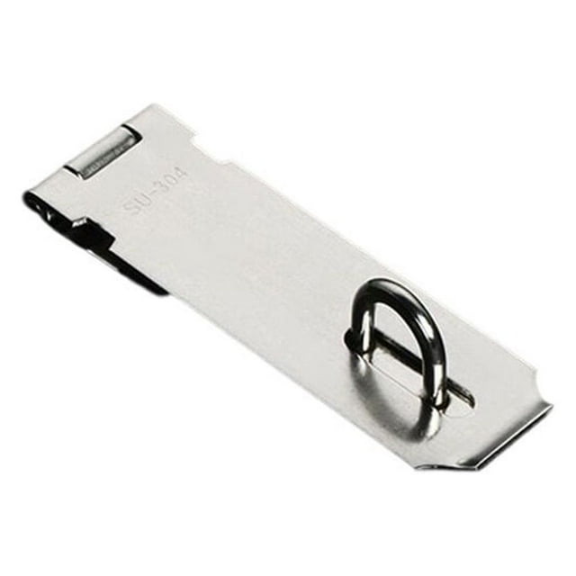 Padlock Hasp Stainless Steel Window Cupboard Locker Mailbox Lock Plate Hotel Office Outdoor Gate Shed Safety Latch Anti-lost 5 Inch