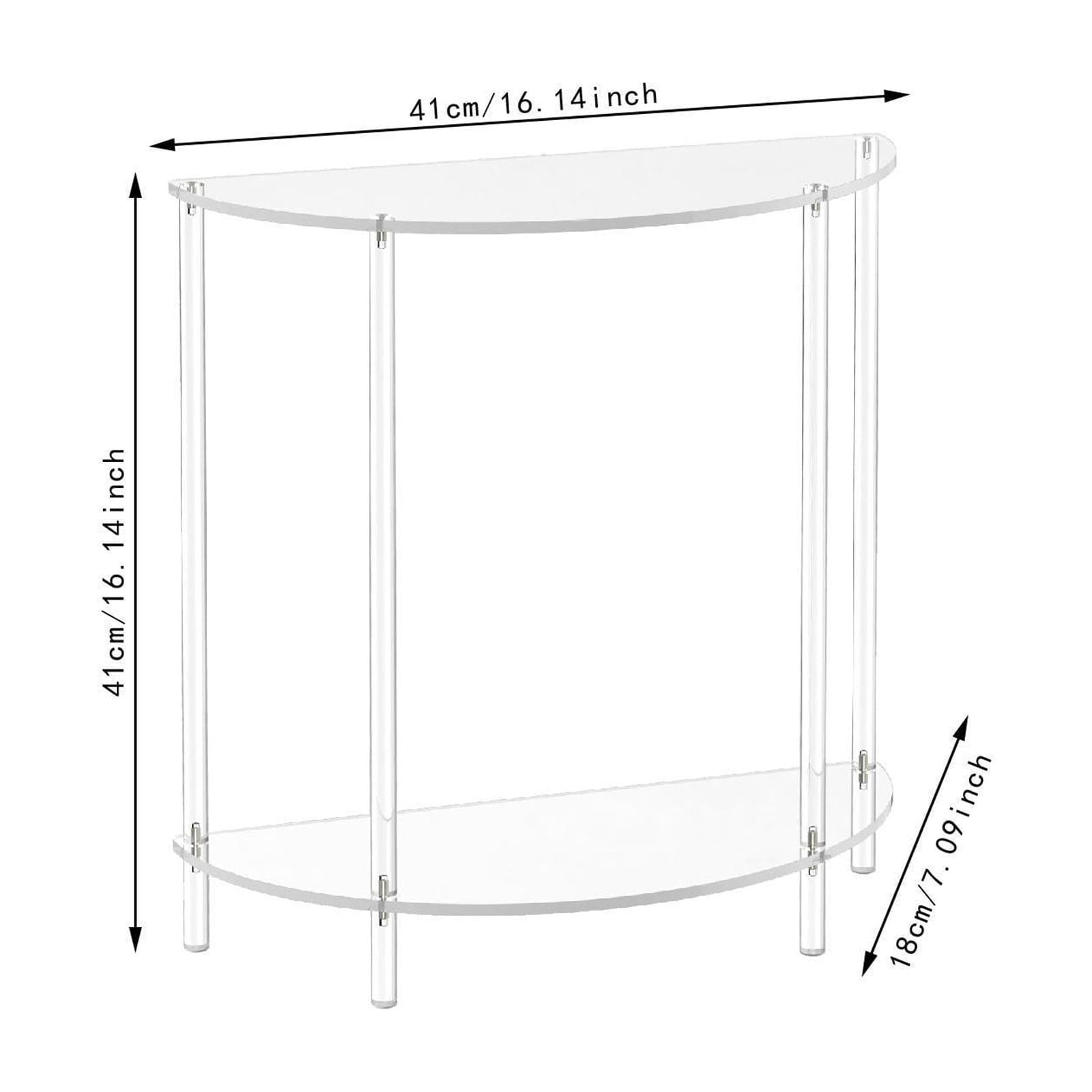 Fiocias Toilet Paper Holder Paper Towel Holder Acrylic Nightstand Clear Acrylic Side Table Iron And Acrylic Material Suitable for Kitchen Countertop