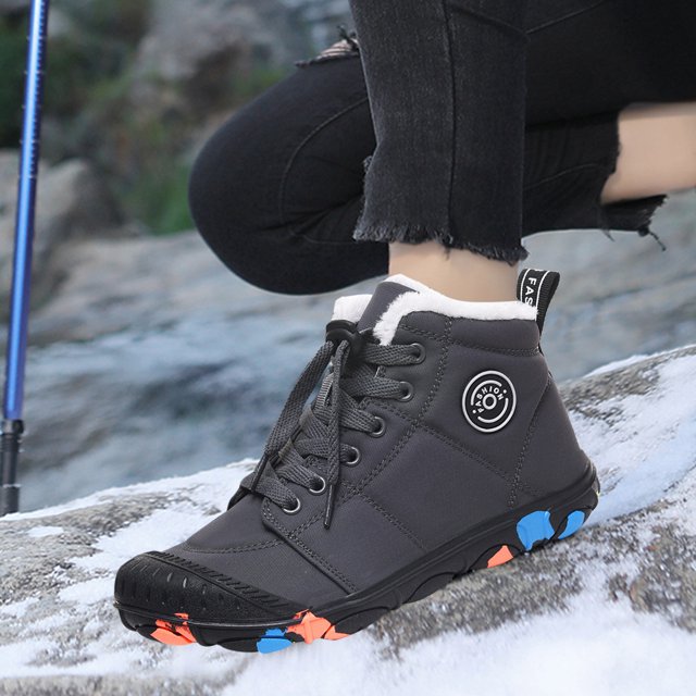 Zapatos Botas de algodón para niños Botas de senderismo de moda para vacaciones en casa en el césped (gris oscuro 34) Wdftyju Tenis De Mujer Tenis De Hombre