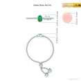 thumbnail image 4 of ANGARA Natural Bezel-Set Oval Emerald Bolo Ring in 14K White Gold for Women (Size-4x3mm) | May Birthstone, Birthday, Anniversary, Jewelry Gift for Women | Natural Emerald Ring, 4 of 8