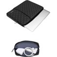 thumbnail image 4 of Mosiso Laptop Sleeve Case for MacBook Air 13 inch M3 A3113 M2 A2681 M1 A2337 A2179 A1932/Pro 13 A2338 A2251 A2289 A2159 A1989 A1706 A1708 Notebook Carrying Bag Cover,Black, 4 of 7