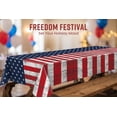 thumbnail image 7 of Tumao 2 Pack Patriotic Tablecloths 4th of July Decorations, Disposable Plastic Tablecloths 54"x108", American Flag Patriotic Theme Kit for Independence & Celebrations Decorations, 7 of 7