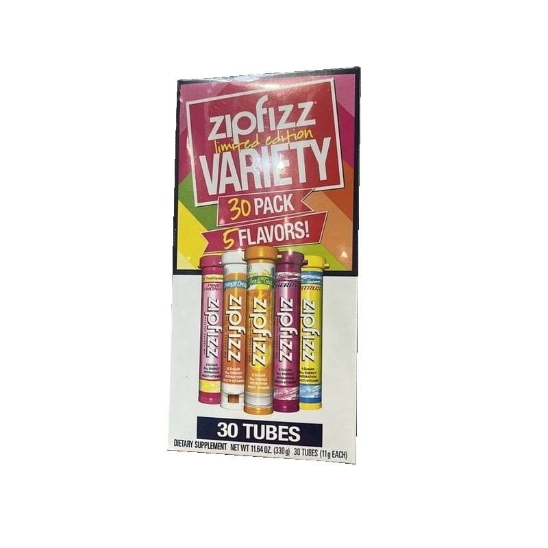 Zipfizz Limited Edition 5 Flavor Variety Pack, 30 Count