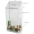 thumbnail image 5 of Rectangular Acrylic Donation Suggestion collection Box Pre Drilled Holes For Wall mounted Or Retail Countertop Tip Box with slant top 9.75 x 5 inches, Lock With set of keys Red, 5 of 5