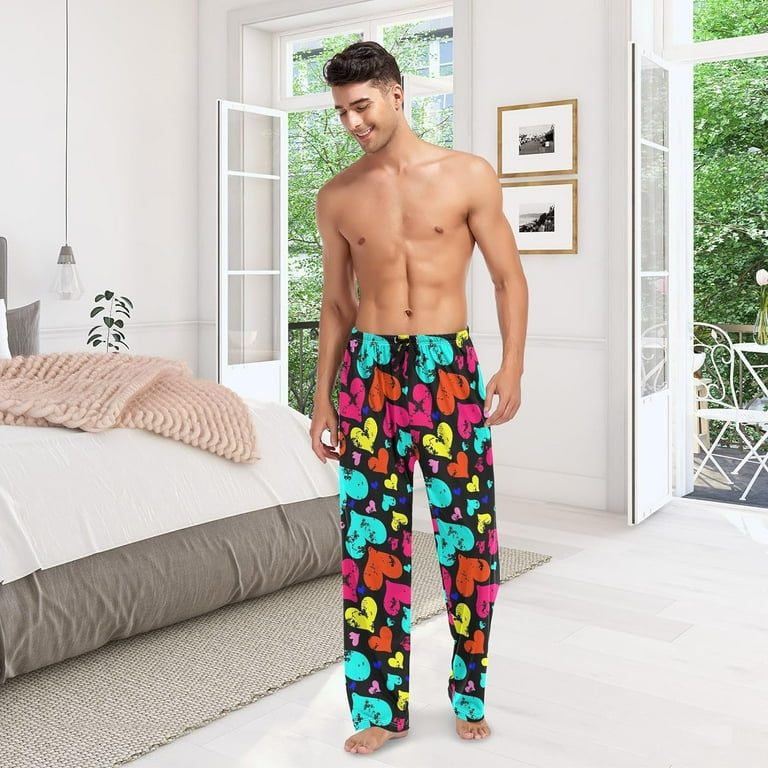 GZHJMY Pajama Pants for Men Valentines Day Pjs Bottoms Sleep Lounge Pants Holiday Gifts for Boyfriend Husband Dad X Large Walmart