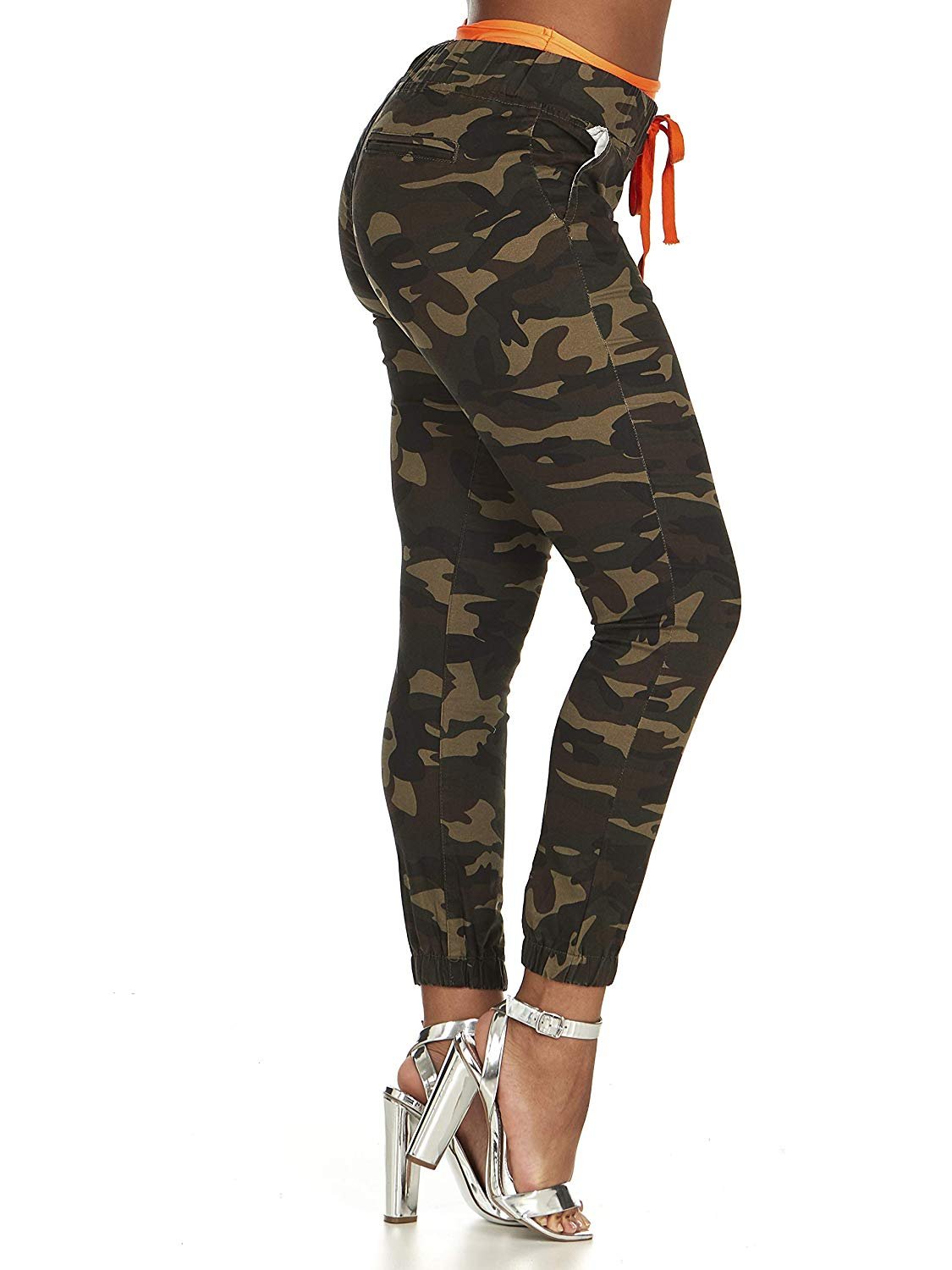Classic Camo Skinny Jeans Joggers Drawstring Pants Teen Girlss Junior Size 9 - image 2 of 21