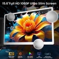 thumbnail image 2 of Extensor de pantalla para portátil Fagomfer S6 Silver 15.6" FHD 1080P, 2 of 7