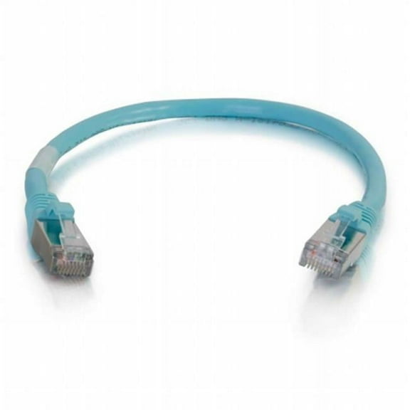 C2G - Cables To Go -  1ft Cat6a Snagless Shielded STP Network Patch Cable - Aqua